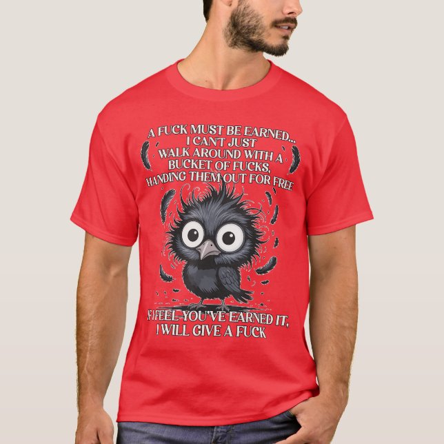 Camiseta awF Black Crow Pun Engraçado Pássaro Cozinhando Ho (Frente)