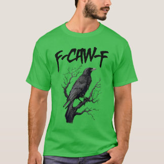 Camiseta awF Black Crow Pun Funny Bird Cawing Grunge Memóri
