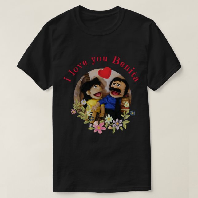 Camiseta Awkward Puppets Benita (Frente do Design)