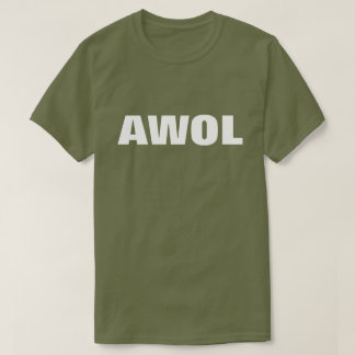 CAMISETA "AWOL": DESIGN DE TEXTO GRÁFICO MODERNO