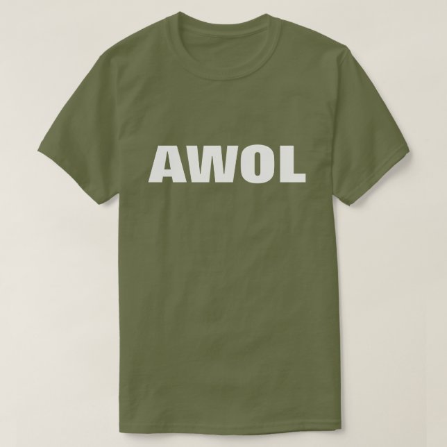 CAMISETA "AWOL": DESIGN DE TEXTO GRÁFICO MODERNO (Frente do Design)