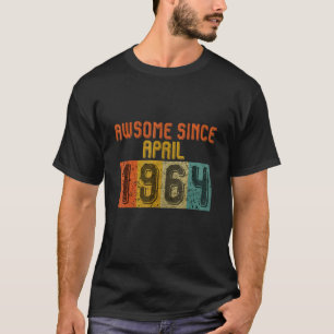 Camiseta Awsome desde abril de 1964 58º aniversário S Vinta