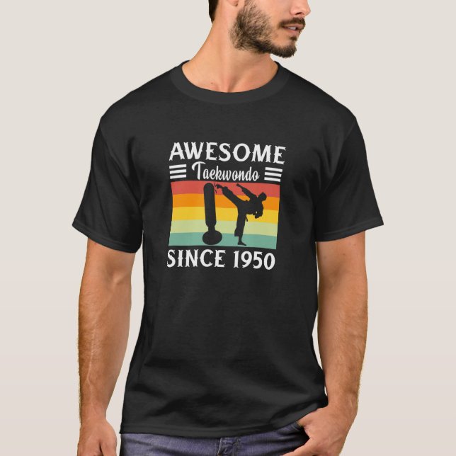 Camiseta Awsome Taekwondo Fighter Desde 1950 Karate Judo Mm (Frente)