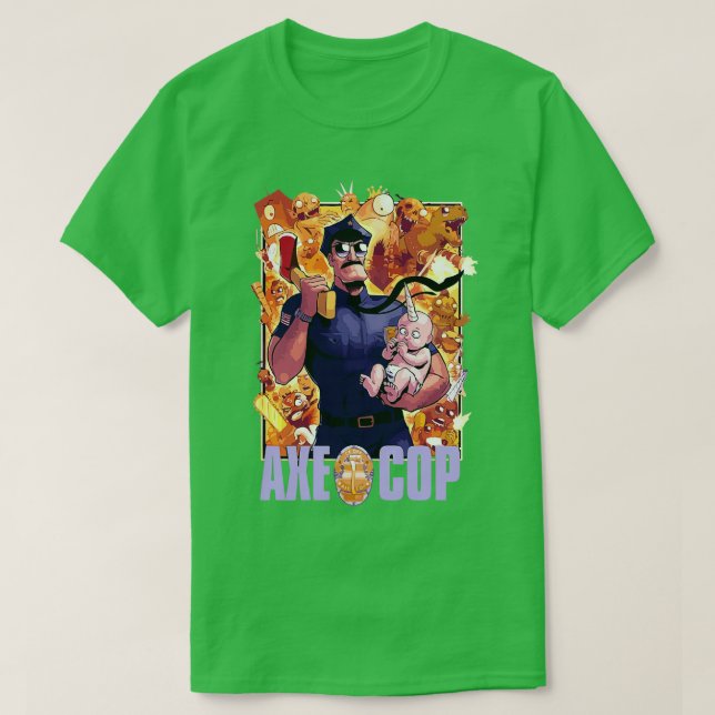 Camiseta Ax Cop Merch 4 (Frente do Design)