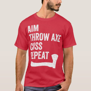 Camiseta Ax Engraçado Jogando Lumberjack Hatchet Aim Ax