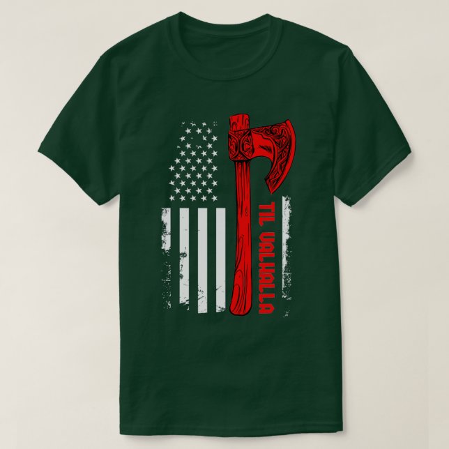 Camiseta Ax Flag Norse Mythology TSirt (Frente do Design)