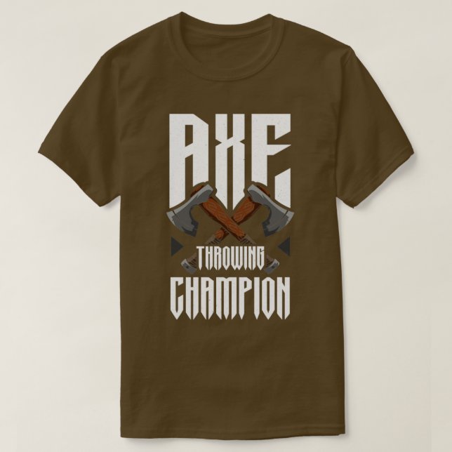 Camiseta Ax Jogando Campeão Funny Ax Thwing (Frente do Design)