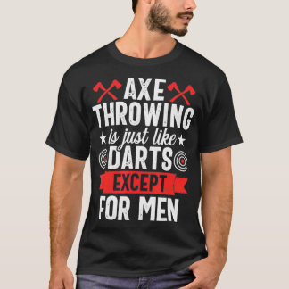 Camiseta Ax Jogando Dardos Engraçados Homens Hatchet Lumber