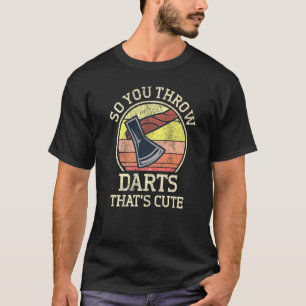 Camiseta Ax Jogando O Cortador De Chapéus Para Jogar Dardos