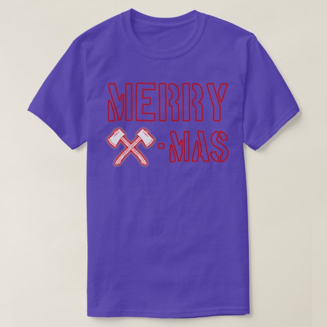Camiseta Ax Jogando Presente de Natal Feliz Natal (Frente do Design)