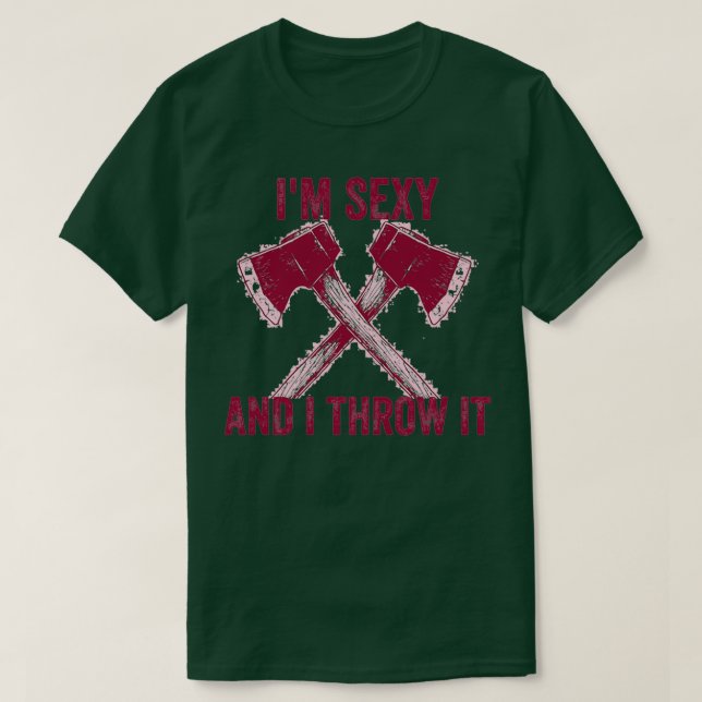 Camiseta Ax jogando um presente de machado duplo para Tomah (Frente do Design)