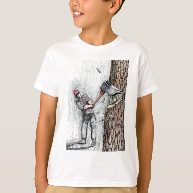 Camiseta Ax Man no chainsaw (Frente)
