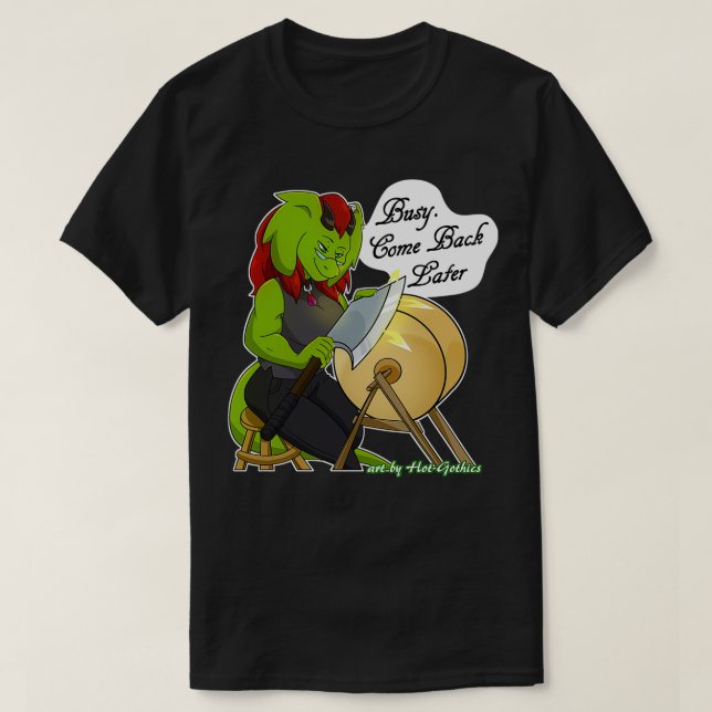 Camiseta Ax Ocupado De Afinação De Retsis Volta Mais Tarde  (Frente do Design)