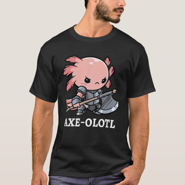Camiseta Ax olotl Warrior Axolotl Mexicano Salamander Ax F (Frente)