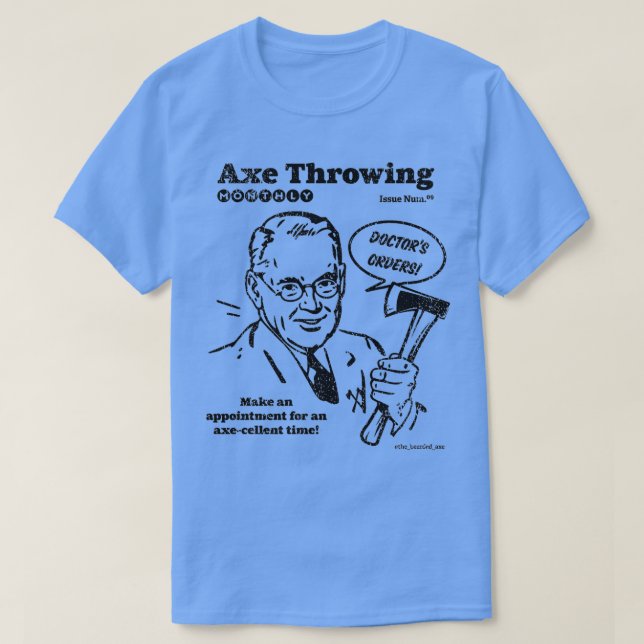 Camiseta Ax Throwing Mensal Emissão 3 (Frente do Design)