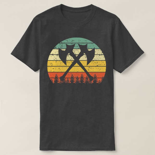 Camiseta Ax Throwing Vintage - Presente De Hatchet Retroati (Frente do Design)