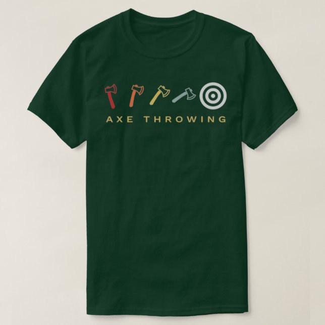 Camiseta Axe Throwing Target Retro Vintage (Frente do Design)