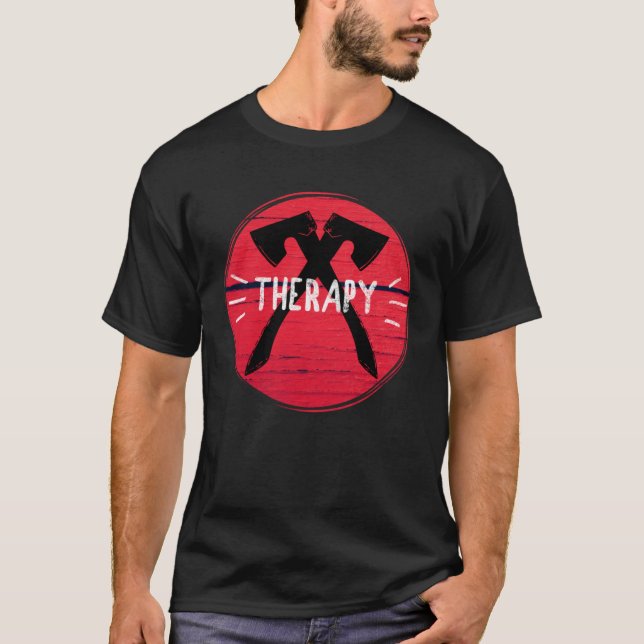 Camiseta Axe Throwing Therapy Graphic (Frente)