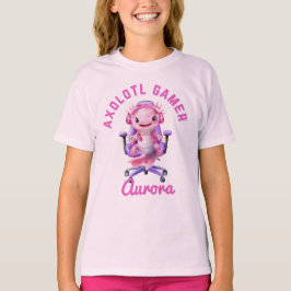 Camiseta Axelotl Cozy Gamer Girl Pink Cute Axolotl