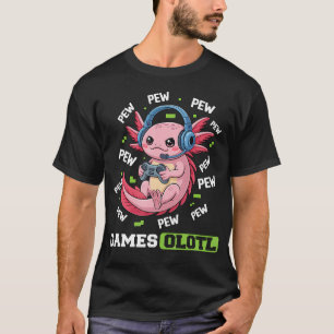 Camiseta Axolo Jogosolot Axolotl Console Jogo Vídeo Axolo