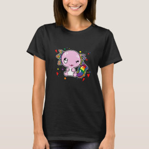 Camiseta Axolote Arco-íris Salamandra do Mar Peixe Lagarto