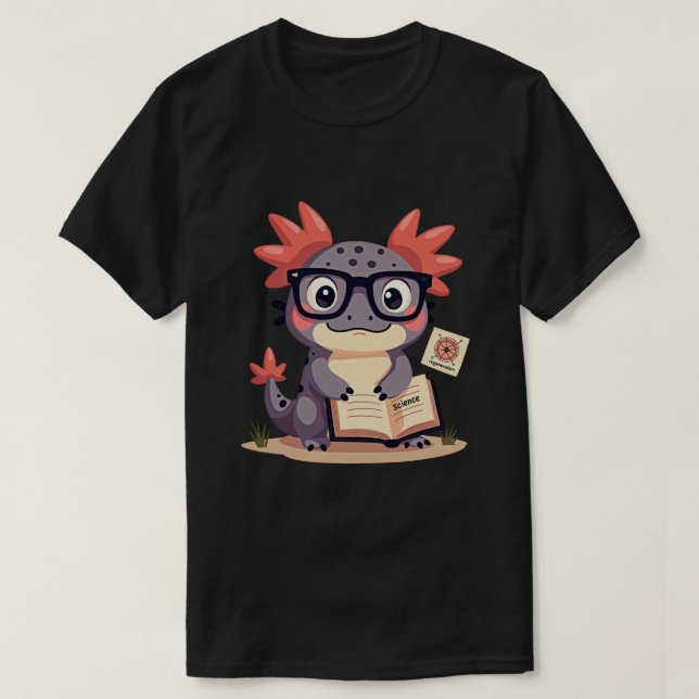 Camiseta Axolote Cientista (Frente do Design)