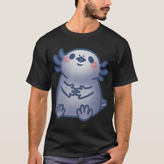 Camiseta Axolote Cinza Bebê Fofo (Frente)