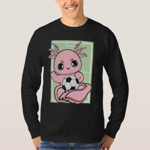 Camiseta Axolote Com Futebol Joga Futebol Esportes Coletivo