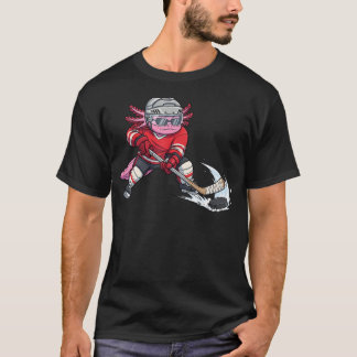 Camiseta Axolote de Hockey no Gelo Amante de Esporte Fofinh