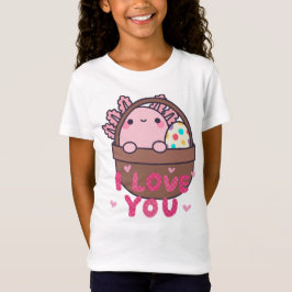 Camiseta Axolote de Páscoa na Cesta – Ovo de Caça Divertido
