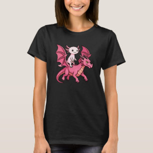 Camiseta Axolote Dragão Rosa Montando Dia de Zoológico Aman