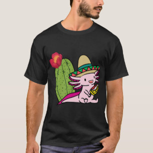 Camiseta axolote engraçado fofo pequeno