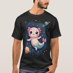 Camiseta Axolote Espacial Galáctico Kawaii Fofo Axolote Esp