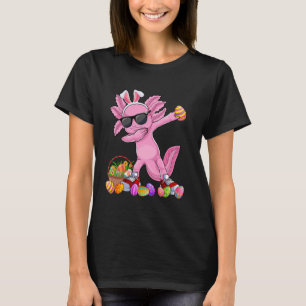 Camiseta Axolote Fofo Fazendo Dab Com Orelhas de Coelho Ovo