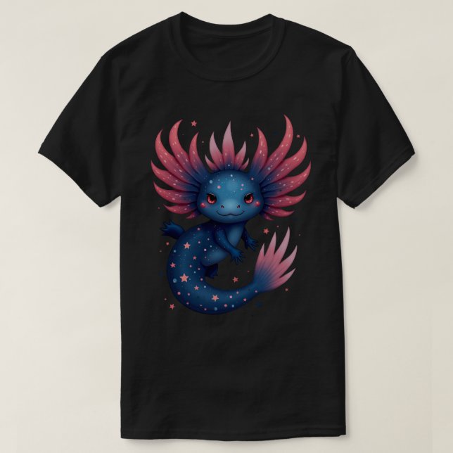 Camiseta Axolote Galáxia (Frente do Design)