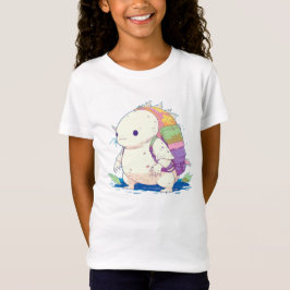Camiseta Axolote Kawaii de Volta à Escola Cartoon