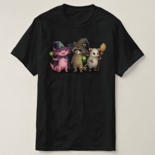 Camiseta Axolote Mapache Espantoso   Mordidas de Halloween 