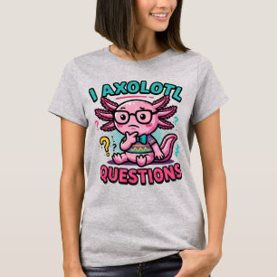 Camiseta Axolote Nerd Cute Eu Axolote Perguntas Marcas Meme