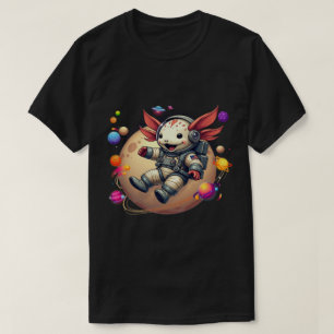 Camiseta Axolote no Espaço: Aventuras Alienígenas - D Cute