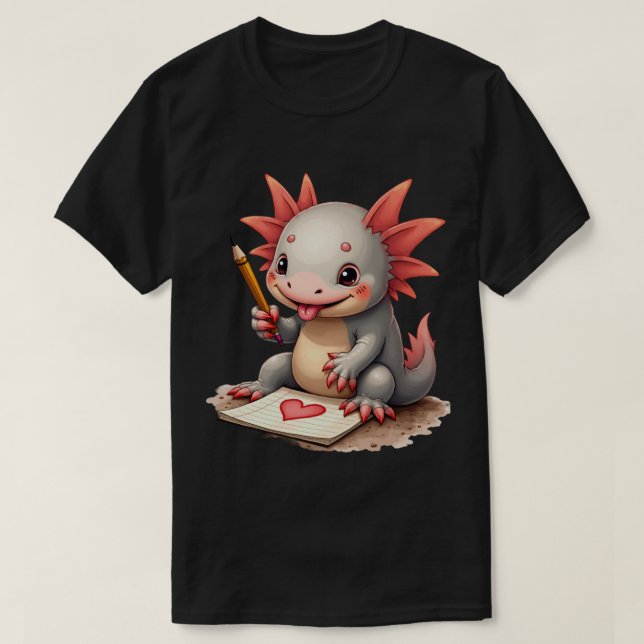 Camiseta Axolote Rabiscando (Frente do Design)