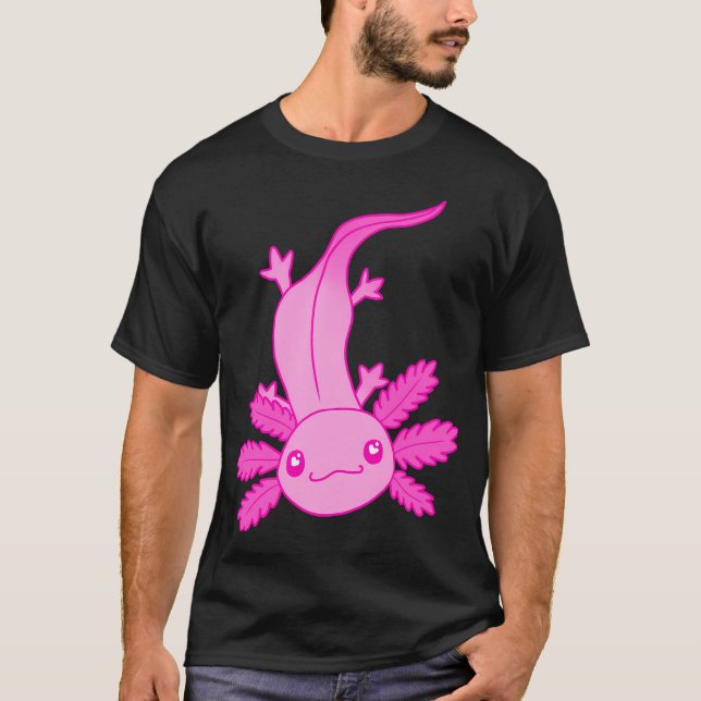 Camiseta Axolote rosa fofo (Frente)