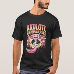 Camiseta Axolote Tocando Violão Músico Guitarrista Engraçad