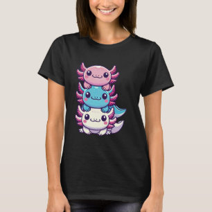 Camiseta Axolotes de Anime Kawaii