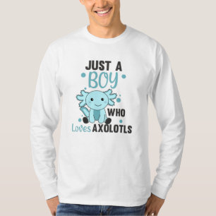 Camiseta Axolotl Amadurece Animais De Corte Para Meninos Az