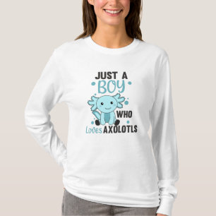 Camiseta Axolotl Amadurece Animais De Corte Para Meninos Az
