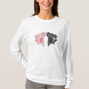 Camiseta Axolotl Amém Animais Cujos Filhos São Rosa