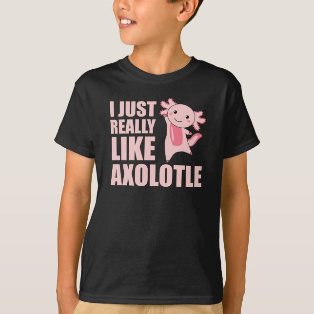 Camiseta Axolotl Amém Animais Cujos Filhos São Rosa (Frente)
