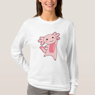 Camiseta Axolotl Amém Animais Cujos Filhos São Rosa
