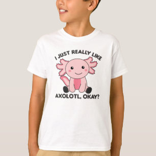 Camiseta Axolotl Amém Animais Cujos Filhos São Rosa