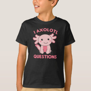 Camiseta Axolotl Amém Animais Doce Para Crianças Rosa